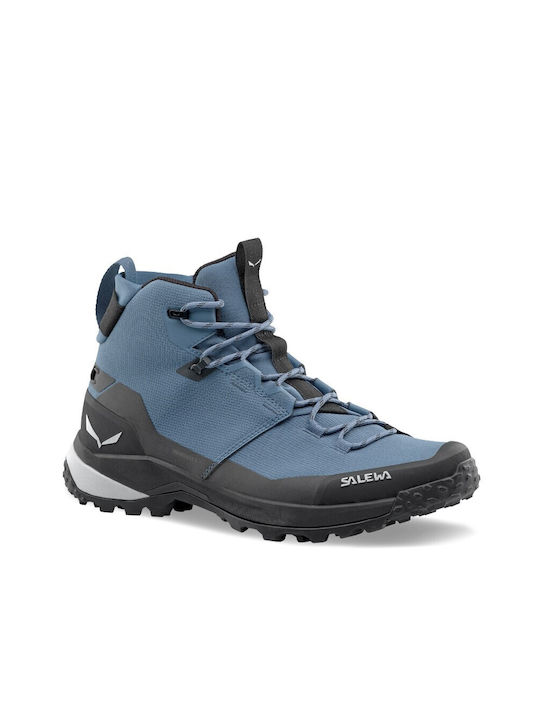 Salewa Puez Mid Powertex Ανδρικά Ορειβατικά Μποτάκια Αδιάβροχα Μπλε