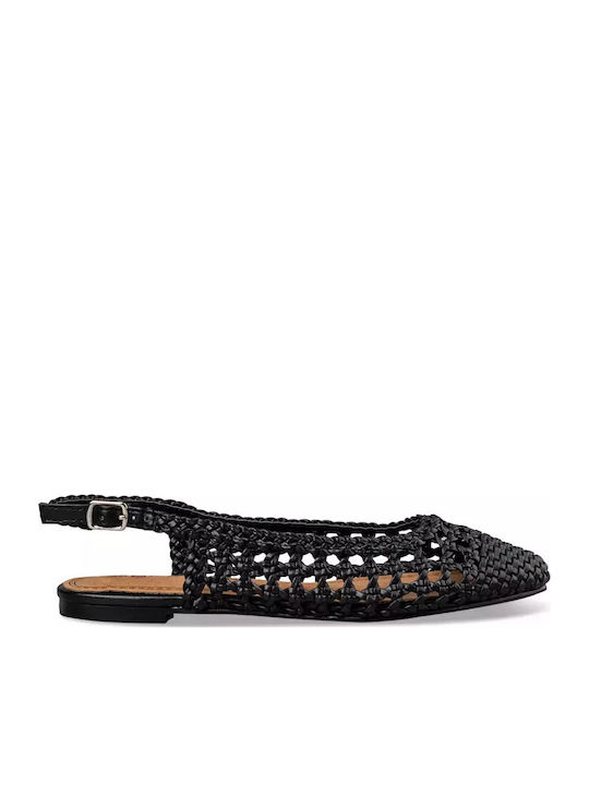 Envie Shoes Synthetic Leather Slingback Ballerinas Black Envie Shoes Synthetic Leather Slingback Ballerinas Black
