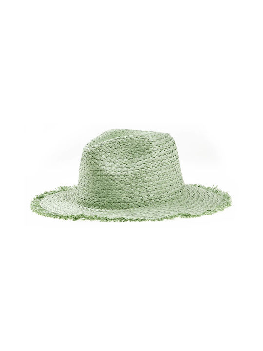 Verde Femei Wicker Pălărie Verde