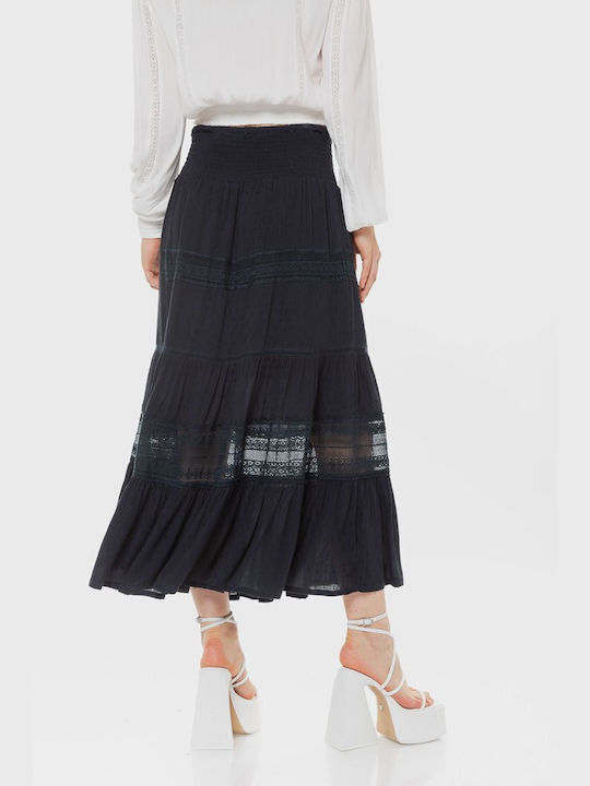 Superdry Maxi Skirt in Blue color