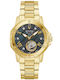 Bulova Marine Star Ladies Γυναικείο Ρολόι 35mm Αυτόματο με Χρυσό Μεταλλικό Μπρασελέ