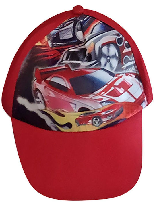 Summertiempo Kids' Hat Jockey Fabric Red
