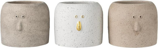Zen Collection Übertopf Keramik Beige 14x14x12εκ.