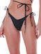 Bikinihosen Slip mit Schnürung Schwarz