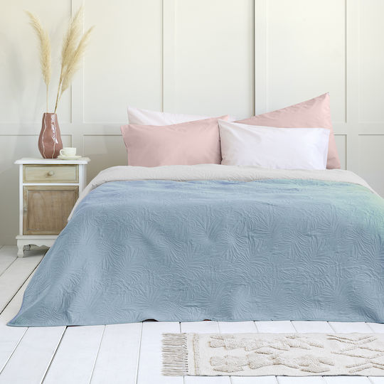 Nima Natara Coverlet Single Microfiber Light Gray / Gray Petrol 160x240cm