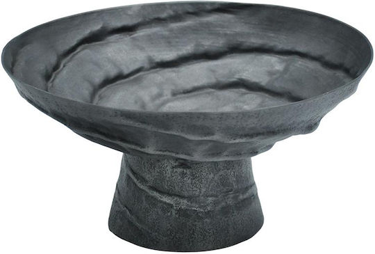 Fylliana Fl1060 Platou Decorativ Rotund Metalic Gri 26x18x18cm
