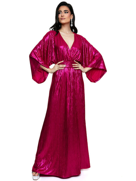 RichgirlBoudoir Maxi Φόρεμα Κρουαζέ Φούξια