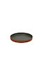 Espiel Step Plate Shallow Ceramic Green with Diameter 21cm