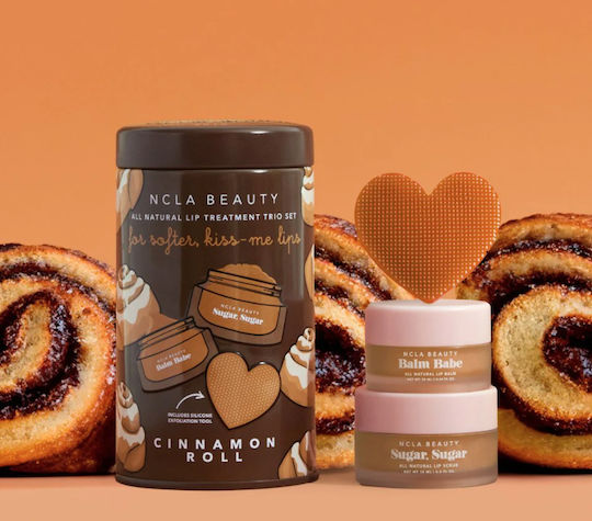 Ncla Beauty Cinnamon Roll Lip Treatment Skin Care Set for Moisturizing & Brightening