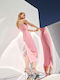 Desiree Dress with Slit Pink