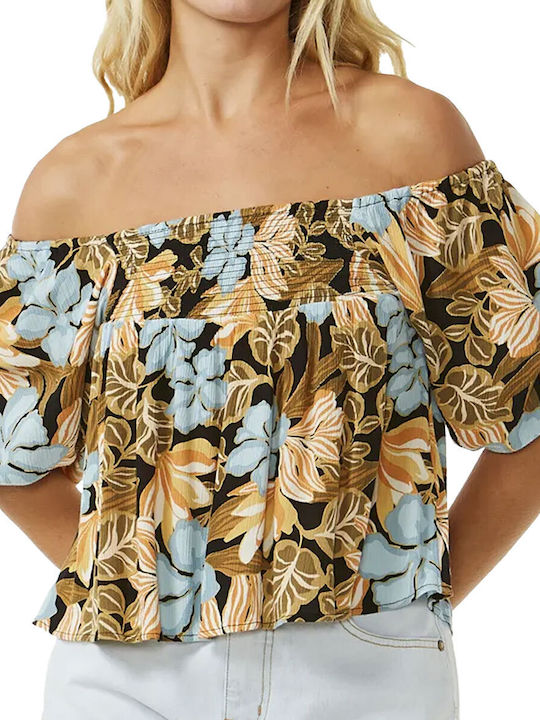 Rip Curl Women's Summer Blouse Short Sleeve Multicolour