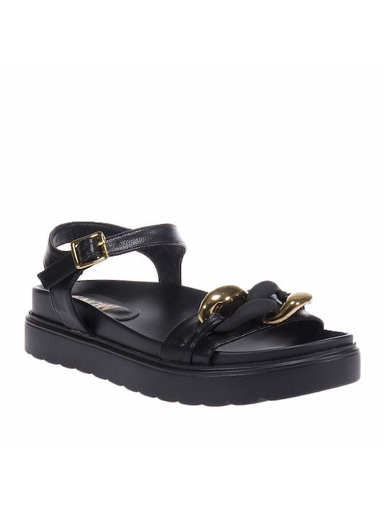 Menbur Women's Flat Sandals in Black Color