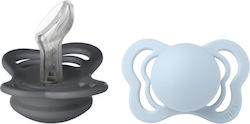 Bibs Couture Suzete Silicon Fier / Albastru Deschis pentru 0-6 luni 2buc
