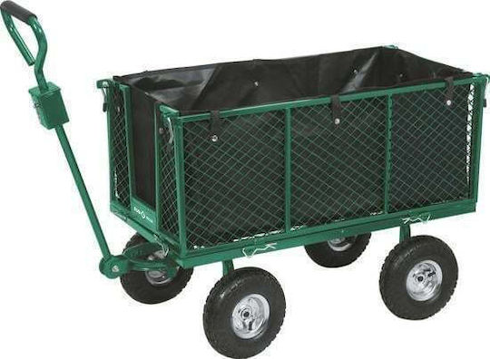 Trailer & Dump Cart & Foldable Garden Cart Log Transport Metallic Four-wheel 200lt 95x50cm.