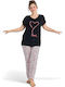 PijaMood Summer Women's Pyjama Set Black