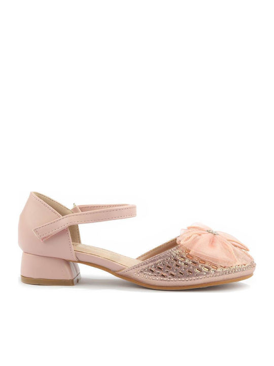 Παιδικές Μπαλαρίνες mit Bügel- und Schleifenverschluss Rosa