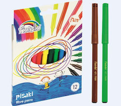 Kw Trade Fiorello Fun Marker Pens 12 Colours Gr-f887-12