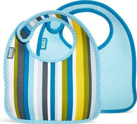 Built Bib Fabric with Hoop & Loop Fastener & Pocket Multicolor 2pcs