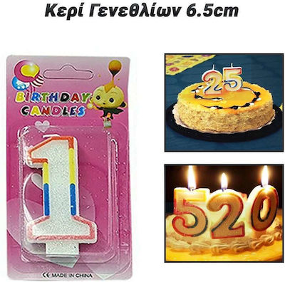 Birthday Candle 6.5cm Number 1