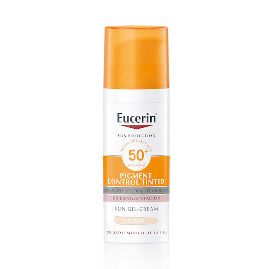 Eucerin Pigment Control Gel-cremă cu Pigment Gel de Protecție Solară pentru Față SPF50+ cu Pigment Culoare Deschis 50ml