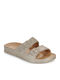 Damen Zehentrenner Stil Gold Farbe
