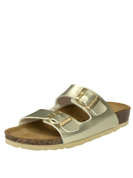 Goldstar Anatomic Synthetic Leather Women's Sandals Metal Platino