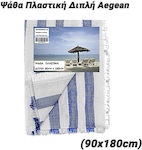 Plastic Mată de paie dublă Aegean, 90x180cm
