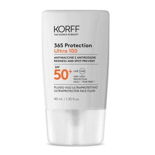 Korff 365 Protection Ultra 100 Αντηλιακή Λοσιόν Προσώπου SPF50+ 40ml