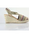 Women's Synthetic Leather Platform Espadrilles Multicolour