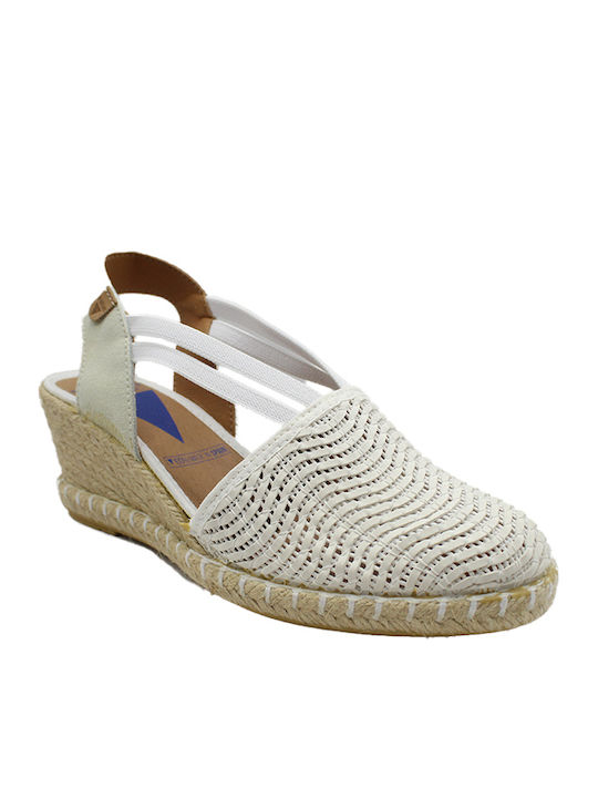Serraje Women's Platform Espadrilles White