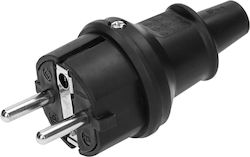 Orno Waterproof Schuko Plug Black