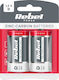 Rebel Zinc D Batteries 1.5V 2 pack