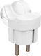 Elektro Plast Stecker Männlich Schuko mit Schalter Weiß