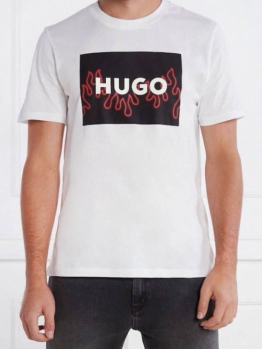 Hugo Boss T-shirt Bărbătesc cu Mânecă Scurtă Alb