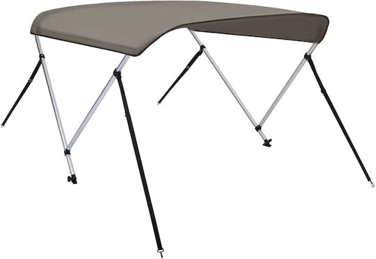 vidaXL Tenta Barca Aluminiu M179xL156xH93cm Gri Culoare