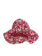 Venere Kids' Hat Fabric Red Flowers