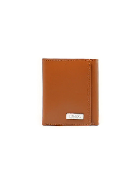 Mentzo L301 Small Leather Women's Wallet with RFID Tan