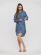 Ble Resort Collection Γυναικείο Μακρύ Καφτάνι Παραλίας Μπλε