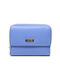 Mentzo Large Leather Women's Wallet with RFID Light Blue