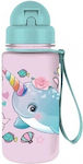 Must Kids Water Bottle Plastic with Straw 400ml
