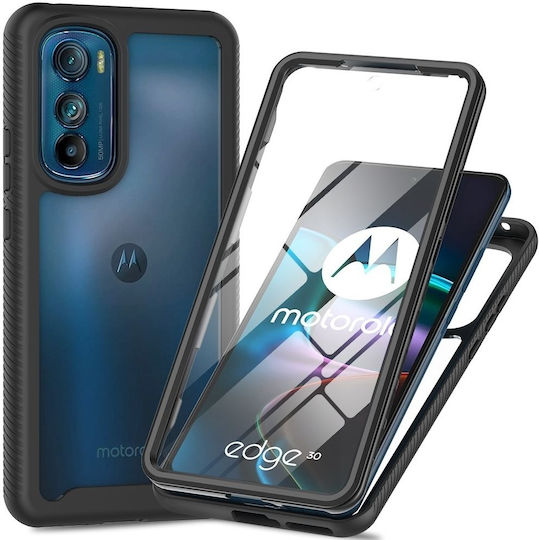 HappyCase 360 Full Cover Plastic / Silicone 2mm Black (Motorola Edge 30)