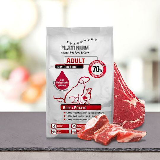 Platinum Pet Food & Care Platinum 5kg Hrană Uscată pentru Câini Adulţi cu Carne de vită