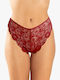 A.A UNDERWEAR Women's Brazil with Lace Burgundy