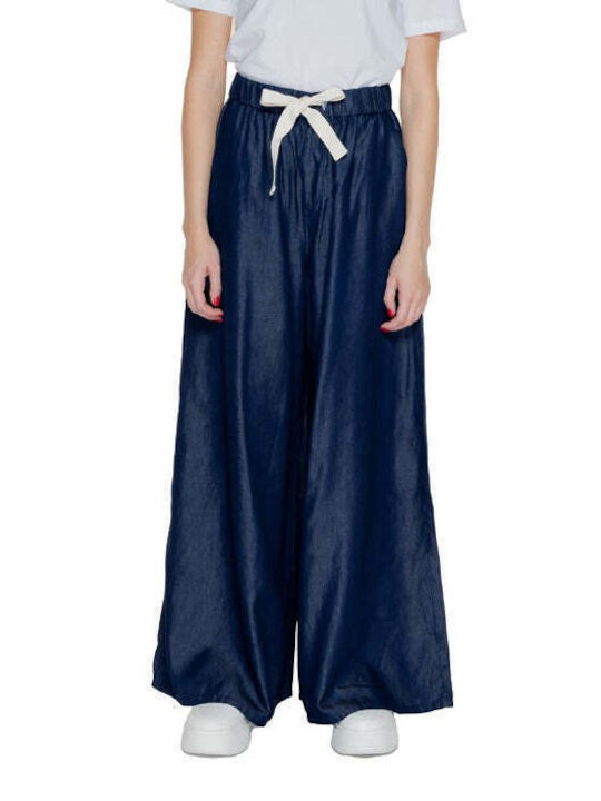 Only Women's Cotton Trousers Blue