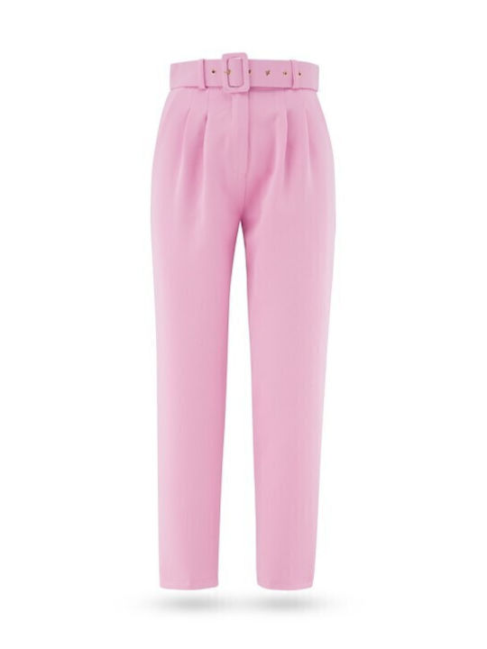 Women's Fabric Trousers Pink