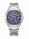 Citizen Ανδρικό Ρολόι 41mm Αυτόματο με Ασημί Μεταλλικό Μπρασελέ