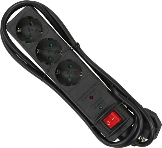 InLine Πολύπριζο 3 Θέσεων με USB-A, Διακόπτη και Καλώδιο 1.5m