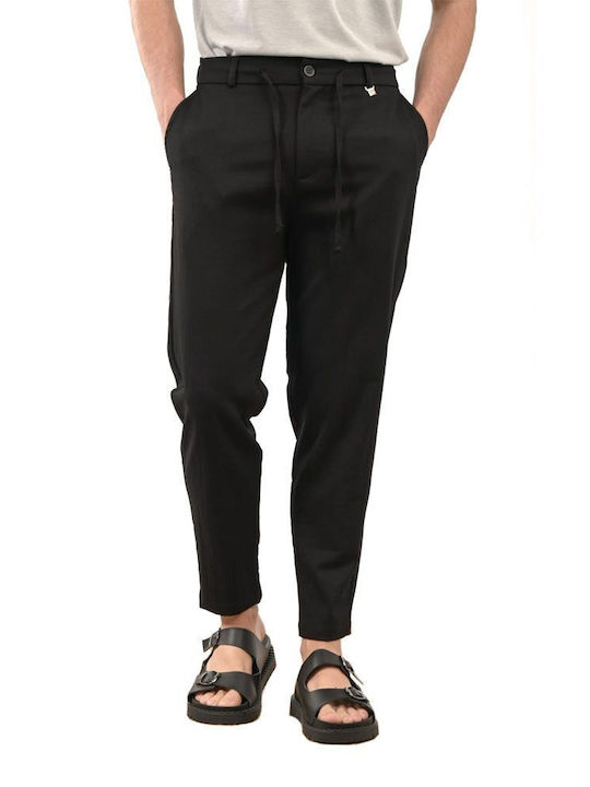 Vittorio Artist Men's Trousers in Tapered Line Black