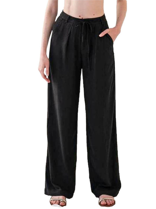 Mind Matter Avon Women's Fabric Trousers Black
