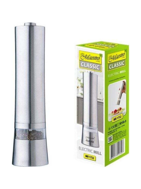 Maestro Electric Set Spice Mills made of Metal in Silver Color 1pcs
